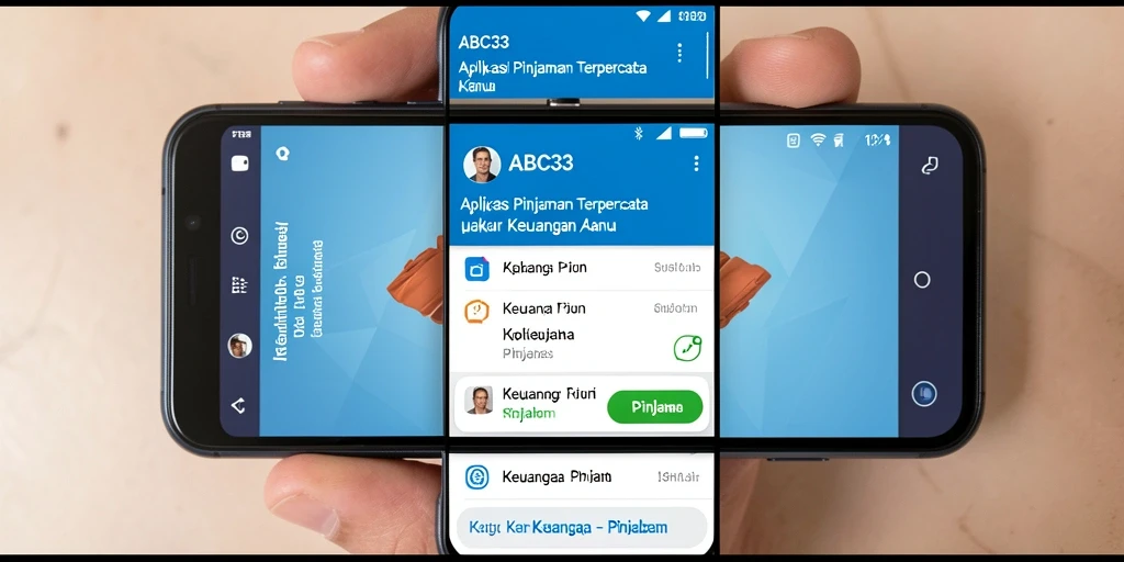 Antarmuka pengguna ABC33 yang intuitif dan mudah digunakan untuk pengajuan pinjaman.