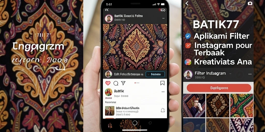 Antarmuka intuitif dan berbagai filter menarik dari BATIK77.