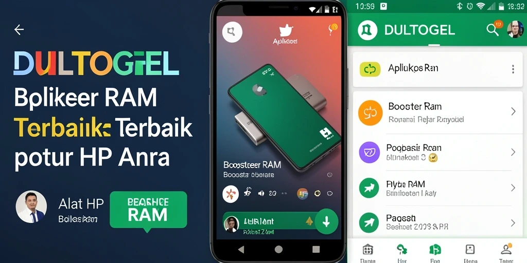 Antarmuka DULTOGEL yang modern dan intuitif untuk fungsi Booster RAM.