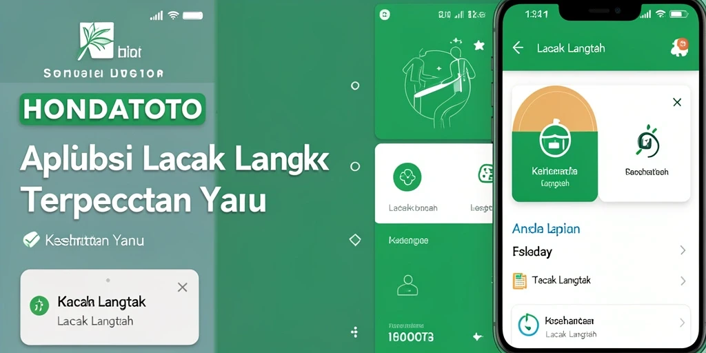 Antarmuka aplikasi HONDATOTO untuk pelacakan langkah.