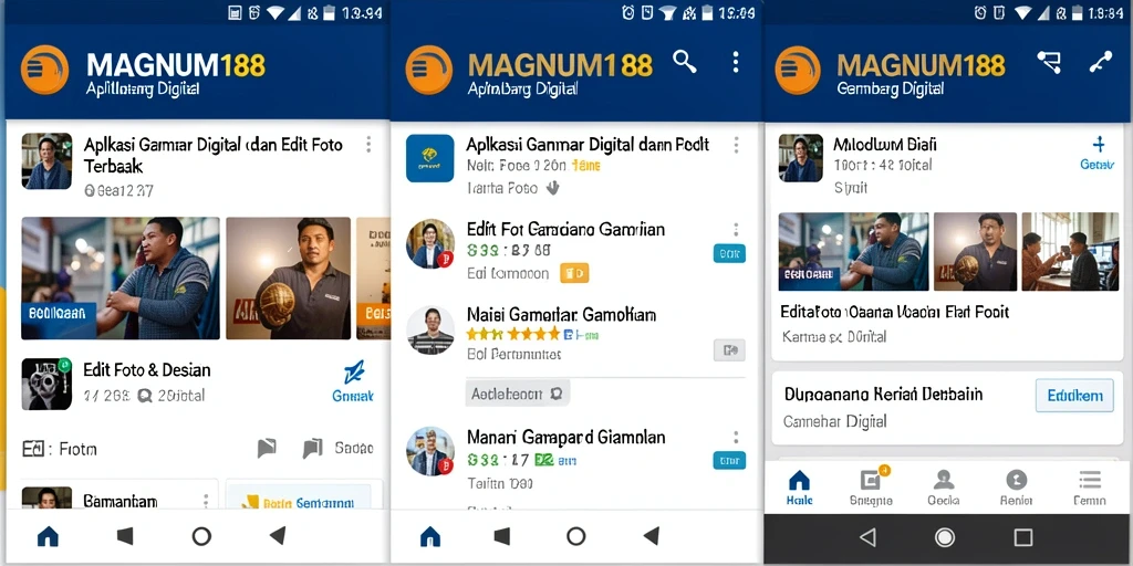 Antarmuka intuitif untuk pengeditan foto yang menarik.
