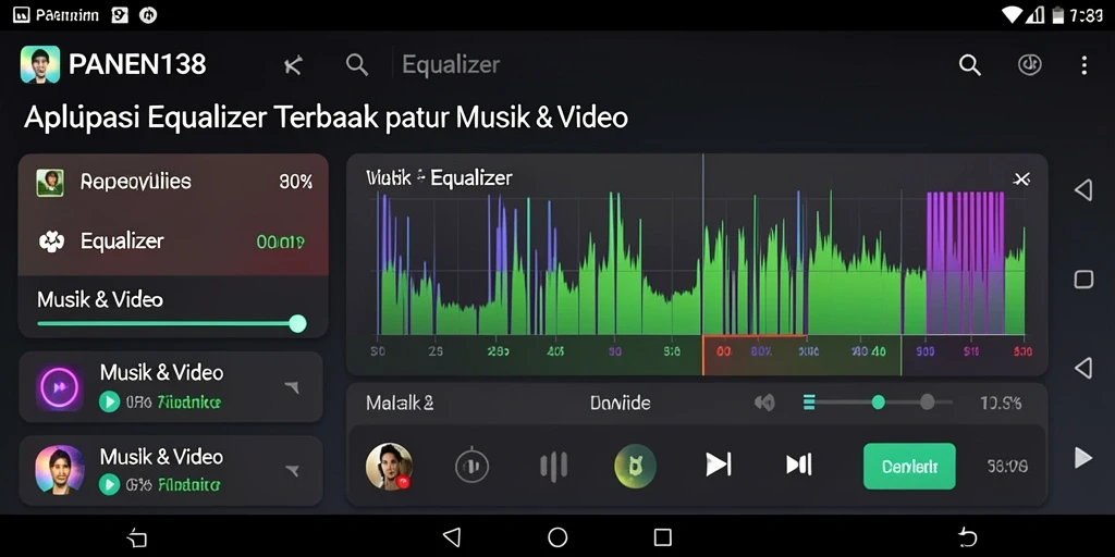 Antarmuka aplikasi Equalizer PANEN138 yang modern dan fungsional.
