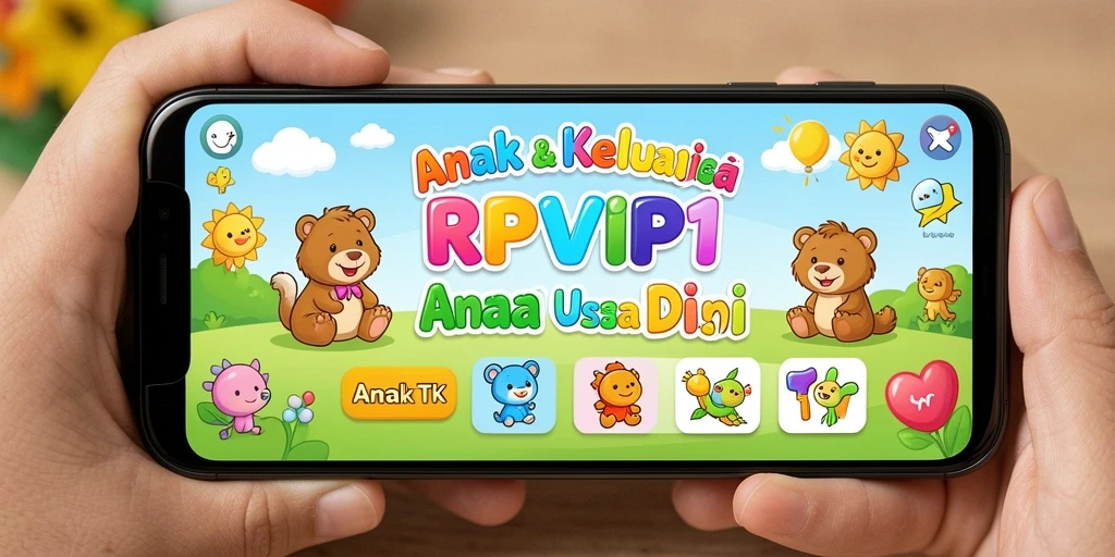 Antarmuka menawan RPVIP1 dengan permainan edukatif untuk anak-anak.