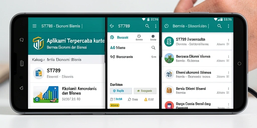 Tampilan antarmuka aplikasi ST789 yang informatif dan mudah dinavigasi.